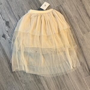 Elegant Cream Tulle Skirt